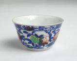 Blue and white porcelain cup
