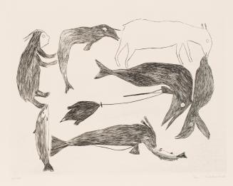 Untitled, #9 from the 1962 Cape Dorset print catalogue