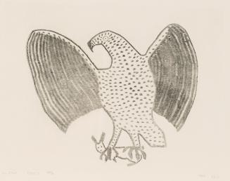 Eagle with Rabbit, #52 from the 1963 Cape Dorset Print catalogue
