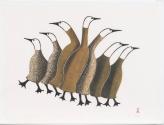 Startled Young Loons, No. 29 from the 1987 Cape Dorset Print catalogue
