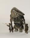 Woman (Unknown Inuit artist) and Two Children (added by Isaaci Padlayat)