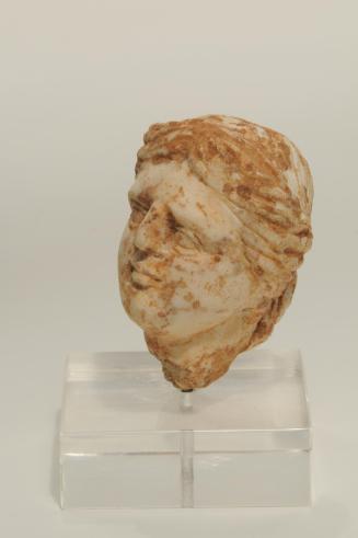 miniature marble head of a Roman matron