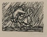 Wanderndes Paar Im Regen / Couple Wandering in the Rain, Plate 4 from the portfolio accompanying the book Der Findling / The Foundling