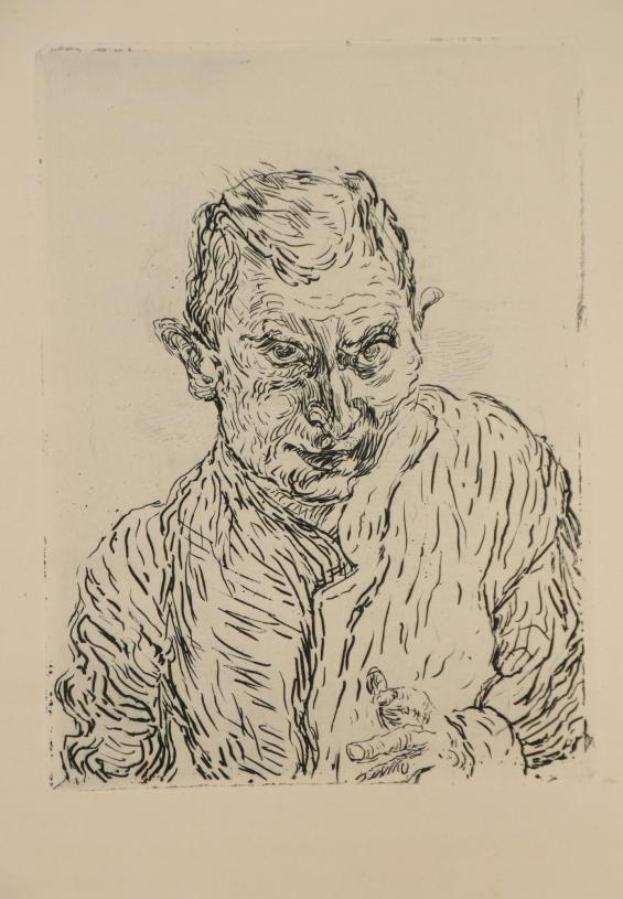 Untitled (self portrait), Illustration from the novel Die Feuerprobe / The Ordeal by Ernst Weiss