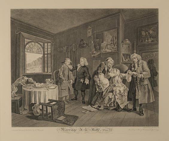 Marriage à-la-Mode, Plate 6: The Lady's Death
