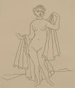 Untitled Illustration from Le Satyricon (nude standing woman)