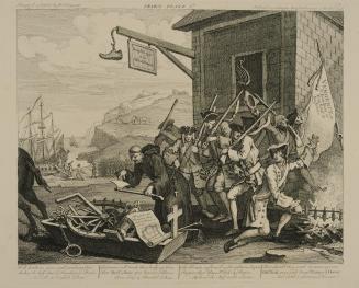 France, Plate 1: The Invasion, from Hogarth Restored, the Whole Works of the Celebrated William Hogarth as Originally Published