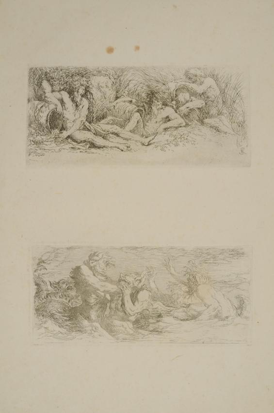 The Figurine Series (bound folio of 60 etchings) and four etchings from The Triton Group