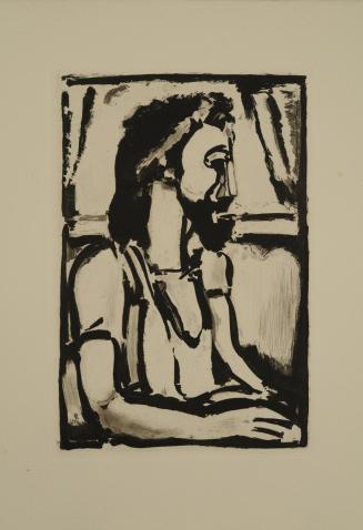 Christ en profil a droite / Christ in Profile, from the Right, Plate IX from the book Passion by André Suarès