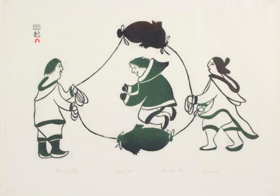 Family at Play, Plate 58 from the Cape Dorset Print Catalogue (1970)