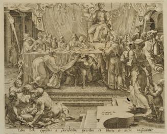 Priests of Bel Eating and Drinking in Bel's Temple, illustration no. 4 from The Story of Daniel, Bel and the Dragon