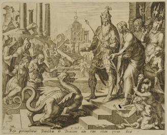 Daniel Feeding the Dragon, illustration no. 7 from The Story of Daniel, Bel and the Dragon