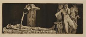 Zertretene: Leichnam und Frauenakt am Pfahl / The Downtrodden: Corpse and Nude Woman on a Stake