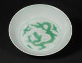 porcelain dish with dragon motif