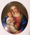 Oval miniature of Madonna and Child