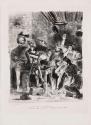 Méphistophélès dans la taverne des étudiants; Illustration from Faust by Johann Wolfgang von Goethe