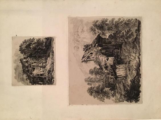 Etchings #1 and #2 from the folio Thirteen Etchings of Miscellaneous Subjects