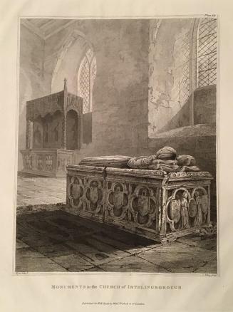 Monuments in the Church of Irthlingborough, Northamptonshire, Plate 13 from Sepulchral Memorials No. 3, a Series of Engravings from the Most Interesting Effigies, Altar-Tombs and Monuments
