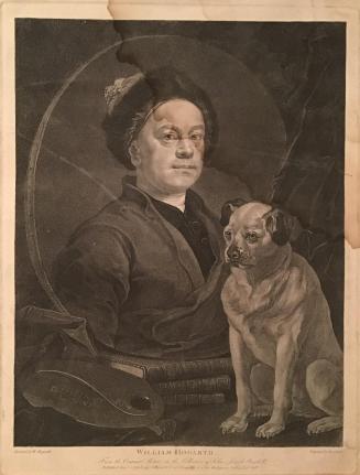 William Hogarth and his dog Trump, from Hogarth Restored, the Whole Works of the Celebrated William Hogarth as Originally Published