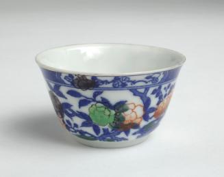 Blue and white porcelain cup