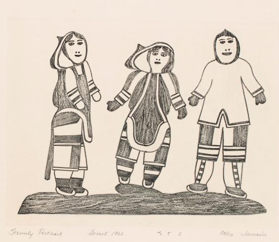 Family Portrait, #14 from the 1966 Cape Dorset Print Catalogue