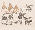 Two Teams, #66 from the 1968 Cape Dorset Print Catalogue