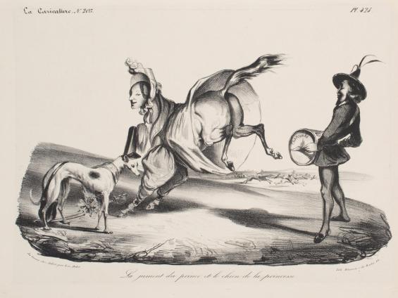 La jument du prince et le chien de la princesse, published in La Caricature (no. 203)