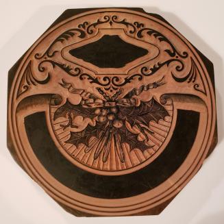 Woodblock with decorative motif