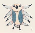 Owl in Winter Light, #21 from the 1982 Cape Dorset print collection
