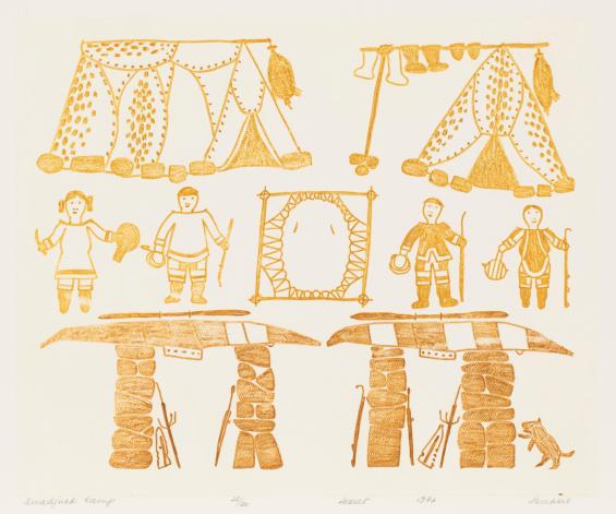 Amadjuak Camp, #49 from the 1972 Cape Dorset Print catalogue
