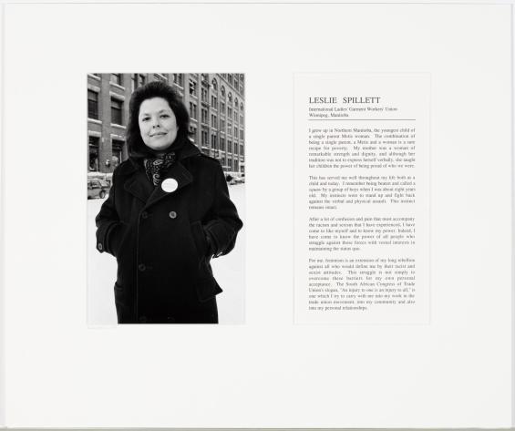 Leslie Spillett, Labour Activist; Winnipeg, Manitoba, from Faces of Feminism