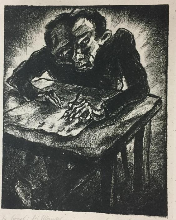 Der Titularrat Akaki Akakijewitsch / The Titular Councilor Akaki Akakiyevich, Plate 2 from Der Mantel / The Coat