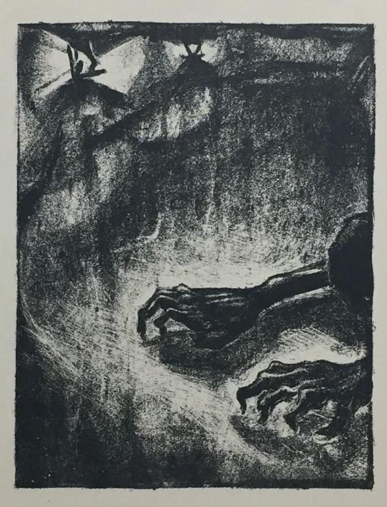 Zwei gespenstische Hände greifen nach etwas / Two Ghostly Hands Groping for Something, Plate 8 from Der Mantel / The Coat