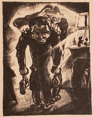 Akaki läßt sich einen neuen Mantel anmessen / Akaki Gets Measured for a New Coat, Plate 5 from Der Mantel / The Coat