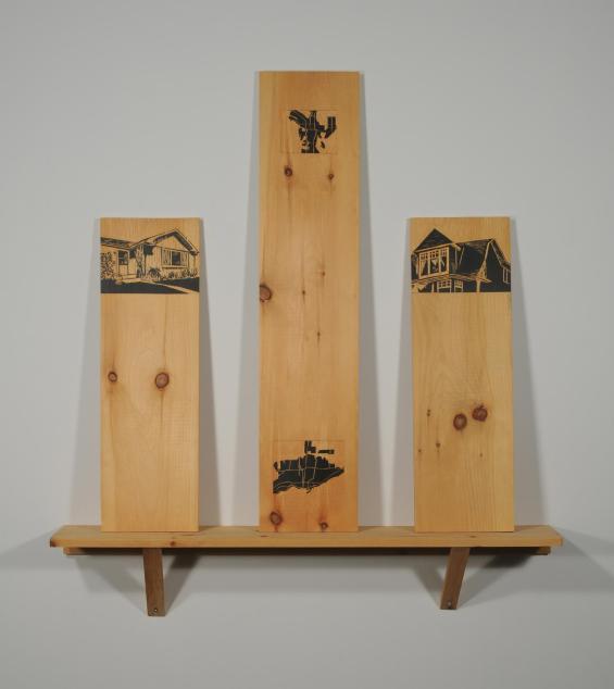 Untitled (3 pine panels)
