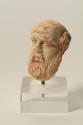 Miniature marble head identified as the Philosopher Socrates