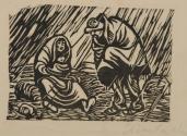 Haderndes Paar im Regen / Couple Quarrelling in the Rain, Plate 2 from the portfolio accompanying the book Der Findling / The Foundling