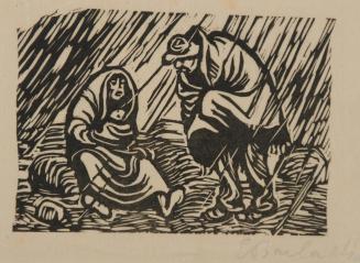 Haderndes Paar im Regen / Couple Quarrelling in the Rain, Plate 2 from the portfolio accompanying the book Der Findling / The Foundling