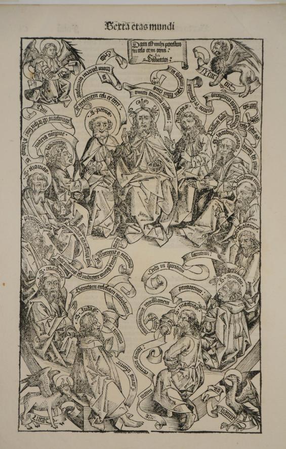 Christus als Weltenherrscher, Umgeben von den Zwölf Aposteln / Christ as Lord of the world surrounded by the twelve apostles