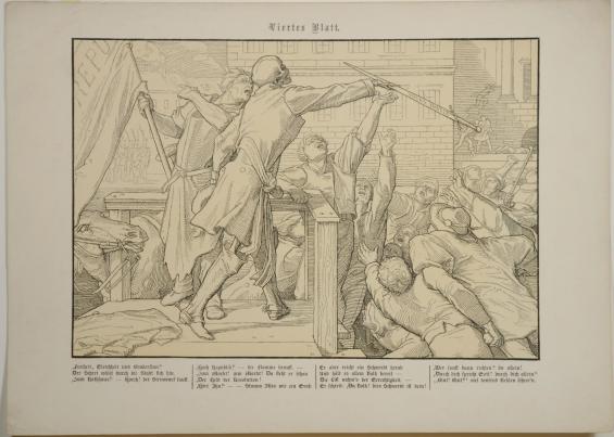 Ein Totentanz / Dance of Death, Plate IV: Death on the Tribune