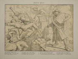 Ein Totentanz / Dance of Death, Plate V: Death on the Barricade