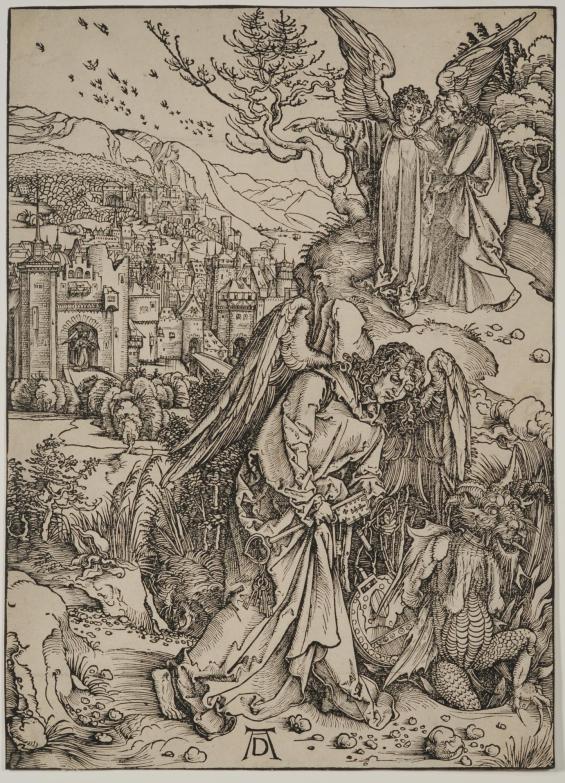 Der Engel mit dem Schlüssel zum Abgrund/ St. John is Shown the New Jerusalem (The Angel with the Key to the Pit), from Die Apokalypse / The Apocalypse