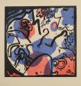 Drei Reiter in Rot, Blau und Schwarz / Three Riders in Red, Blue and Black, Plate 16 from the series Klänge / Sounds