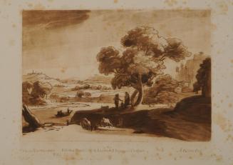 Pastoral landscape, no. 199 from Claude Lorrain's Liber Veritatis