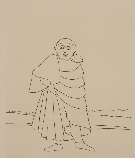 Untitled Illustration from Le Satyricon (standing man)