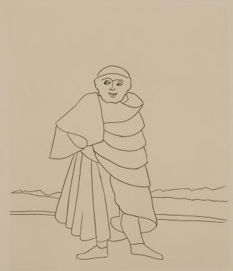 Untitled Illustration from Le Satyricon (standing man)