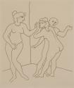 Untitled Illustration from Le Satyricon (three nude figures)