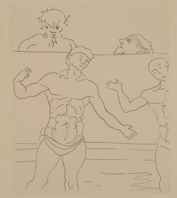Untitled Illustration from Le Satyricon (tour figures)