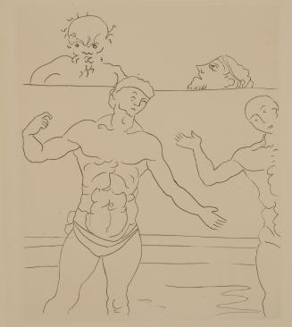 Untitled Illustration from Le Satyricon (tour figures)