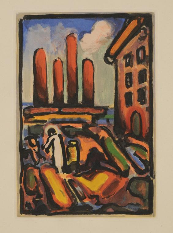 Christ au Faubourg / Christ at the Outskirts of the City, Plate I from the book Passion by André Suarès